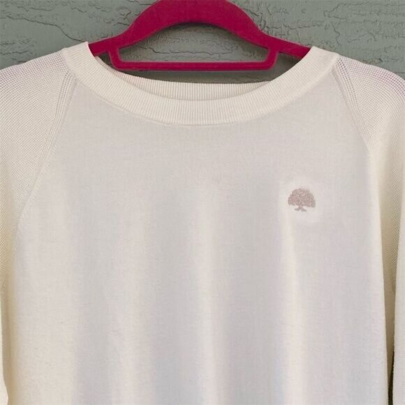 Peter Millar Women's Ivory Crewneck Sweater Size L Long Sleeve Casual - Picture 2 of 10